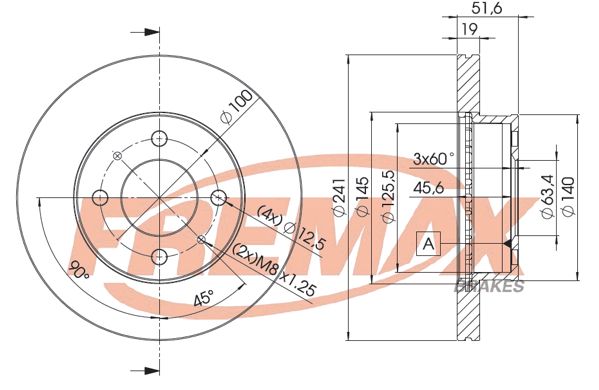 FREMAX féktárcsa BD-1008