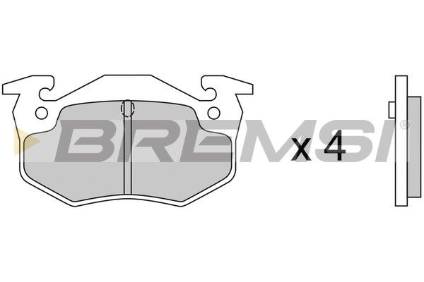 Комплект гальмівних накладок, дискове гальмо, Bremsi BP2217