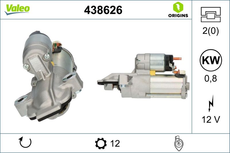 VALEO Startmotor / Starter 438626