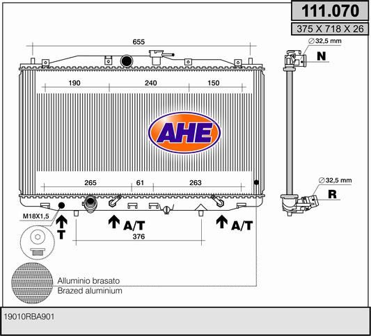 AHE 111.070 - Aušinimo radiatorius