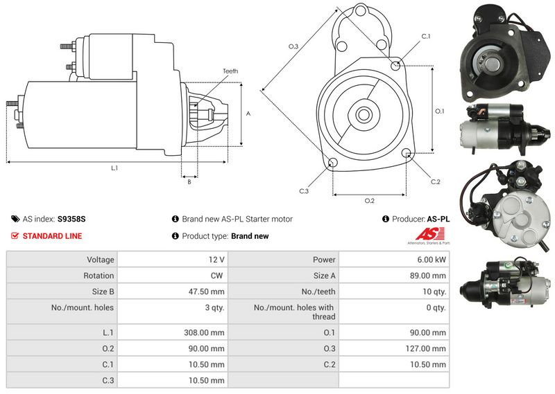 AS-PL S9358S Starter