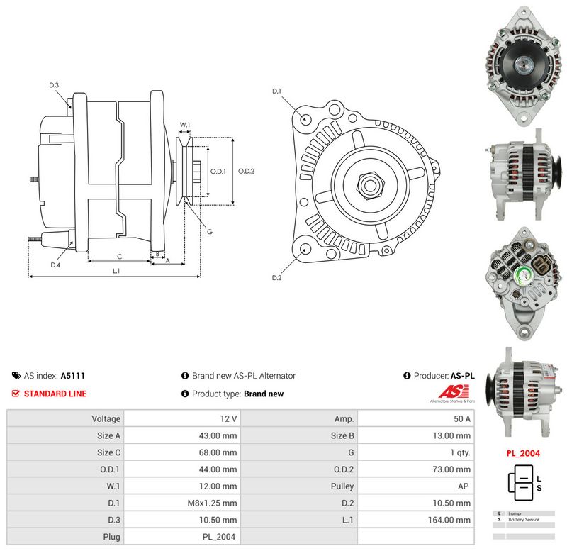 Generaator, AS-PL A5111