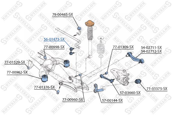 STELLOX 56-01473-SX Link/Coupling Rod, stabiliser bar