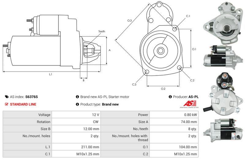 AS-PL S6376S Starter
