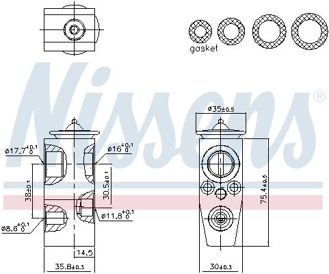 NISSENS 999572 Expansion Valve, air conditioning
