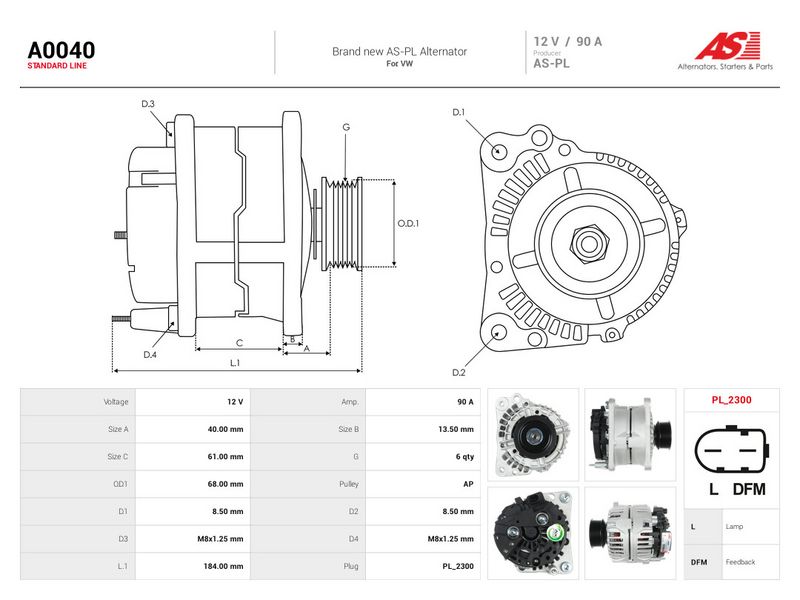 Generaator, AS-PL A0040