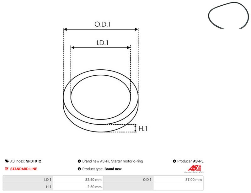 AS-PL SRS1012 Repair Set, alternator