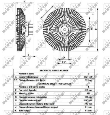 NRF 49552 Clutch, radiator fan