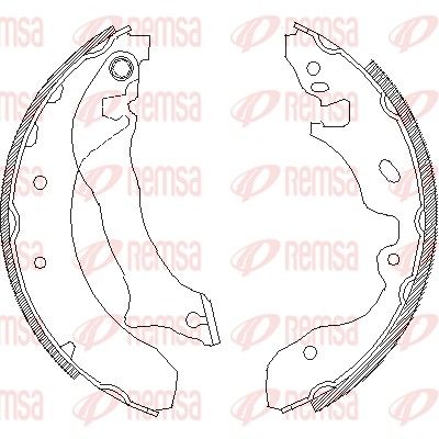 Комплект гальмівних колодок, Remsa 4042.00