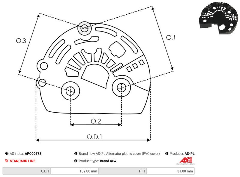 Kaitsekate, generaator, AS-PL APC0057S