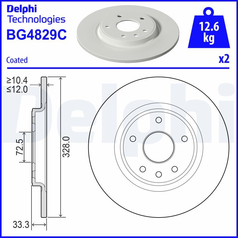 Delphi Brake Disc BG4829C