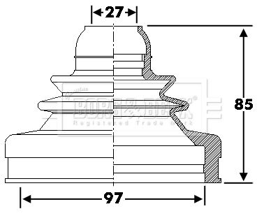 BORG & BECK gumiharangkészlet, hajtótengely BCB6286