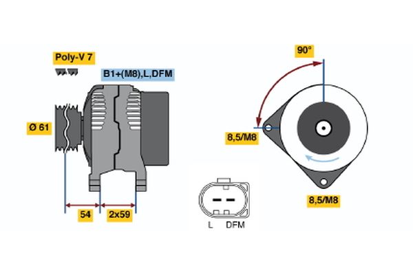 Bosch Alternator 0 124 325 002