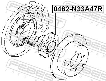 Маточина колеса, Febest 0482N33A47R