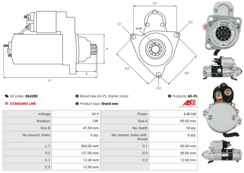 Starter, AS-PL S6428S