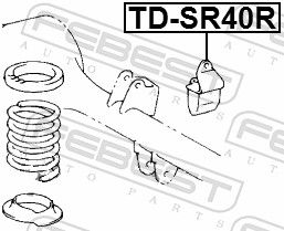 FEBEST TD-SR40R Rubber Buffer, suspension