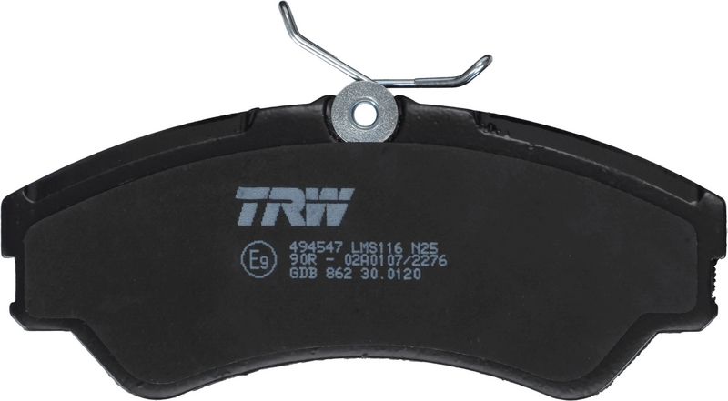 Piduriklotsi komplekt, ketaspidur, TRW GDB862