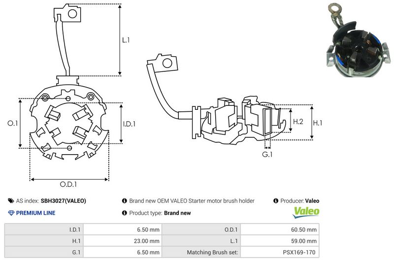AS-PL SBH3027(VALEO) Starter Lid, carburettor