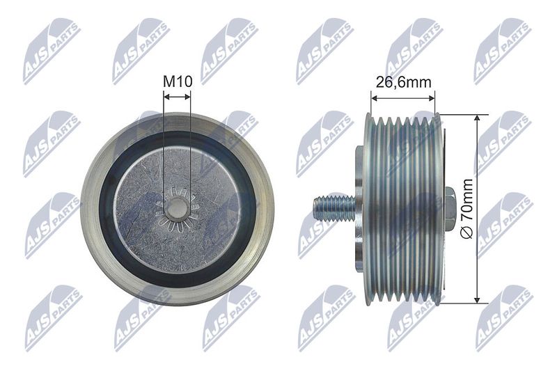 NTY РОЛИК РУЧКОВОГО РЕМНЯ Nissan Micra 2005-2024; Nissan Note 2005-2024; Nissan Qashqai 2005-2024; Nissan TIIDA 2005-2