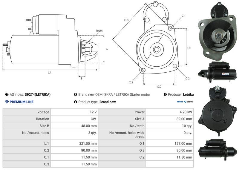AS-PL S9274(LETRIKA) Starter