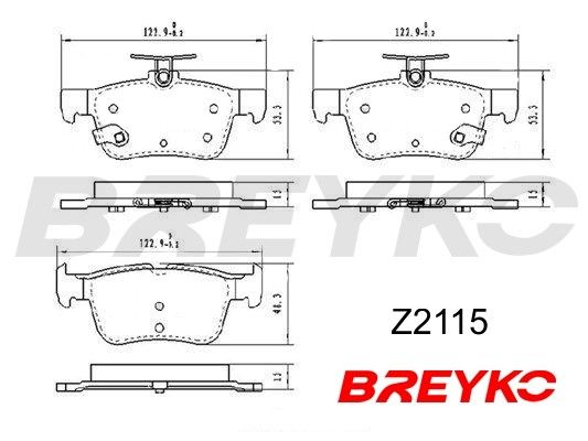 DAVID VASCO Z2115 Brake Pad Set, disc brake