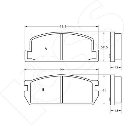 1-GNC R-298 - Brake Pad Set, disc brake