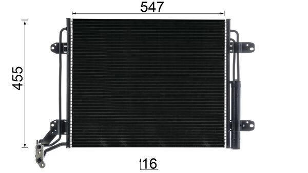 MAHLE AC 454 000P Condenser, air conditioning