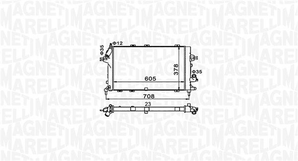 MAGNETI MARELLI 350213153400 Radiator, engine cooling