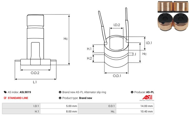 Rõngas, generaator, AS-PL ASL9019