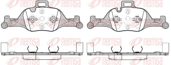 Комплект гальмівних накладок, дискове гальмо, Remsa 1740.00