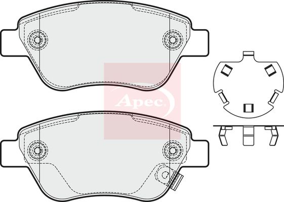 APEC Brake Pad Set, disc brake PAD2002