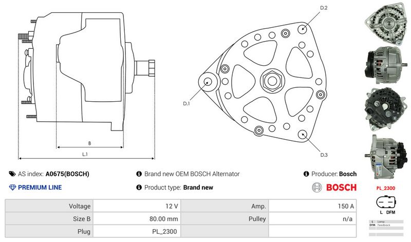 AS-PL A0675(BOSCH) Alternator