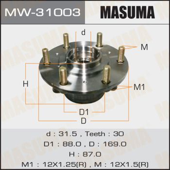 Комплект колісних підшипників, Masuma MW-31003