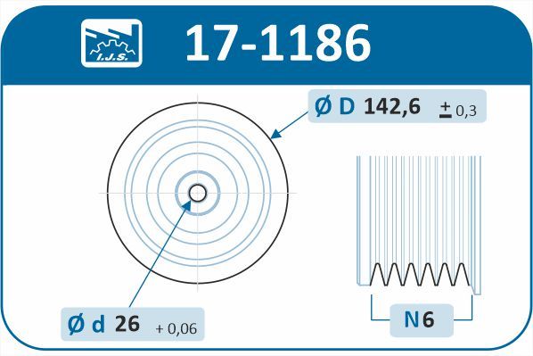 Шків, колінчатий вал, Ijs 17-1186