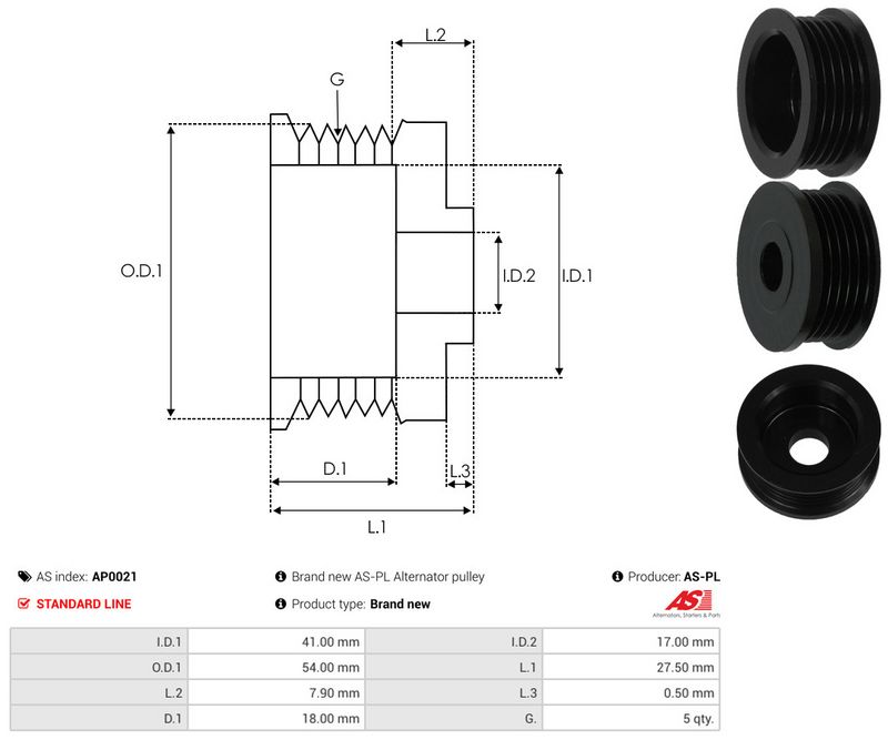 Rihmaratas, generaator, AS-PL AP0021