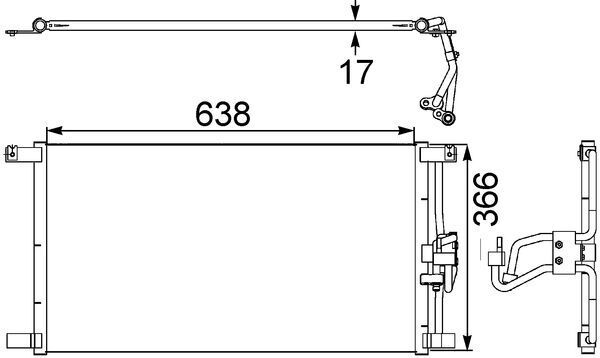 MAHLE kondenzátor, klíma AC 246 000S