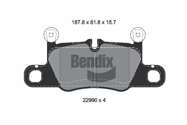 BENDIX Braking fékbetétkészlet, tárcsafék BPD2449