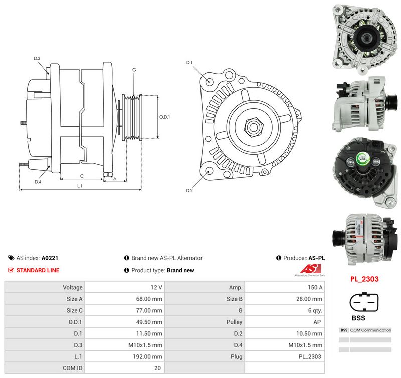 Generaator, AS-PL A0221
