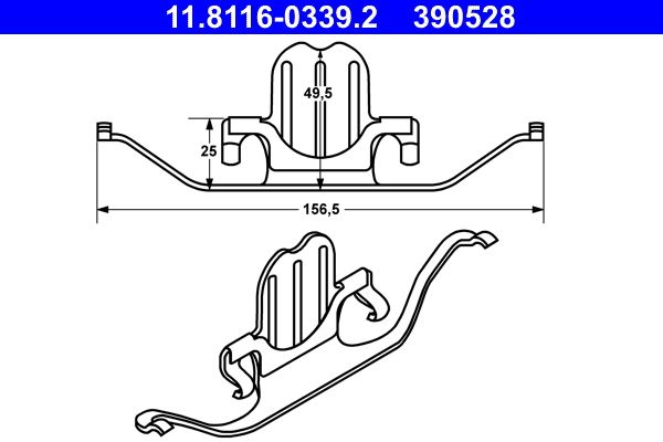 Arc, etrier frana 11.8116-0339.2 ATE