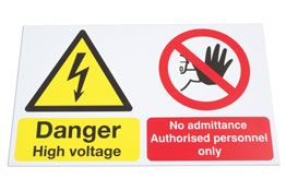 Laser Tools High Voltage/No Admittance Sign
