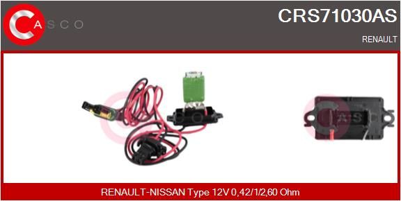 Резистор, компресор салону, Casco CRS71030AS