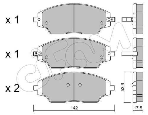 Set placute frana,frana disc 822-1008-0 CIFAM