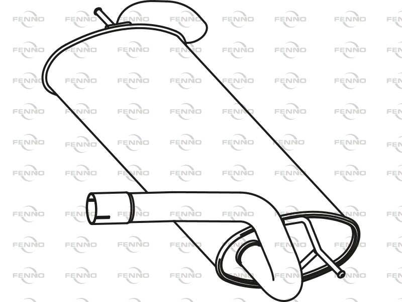 FENNO P23039 Rear Muffler