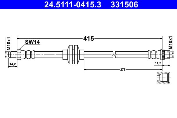 ATE fékcső 24.5111-0415.3