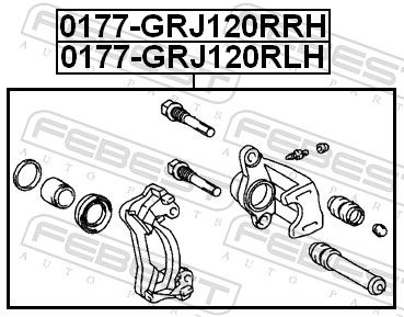 FEBEST 0177-GRJ120RRH Brake Caliper