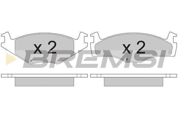 Комплект гальмівних накладок, дискове гальмо, Bremsi BP2261