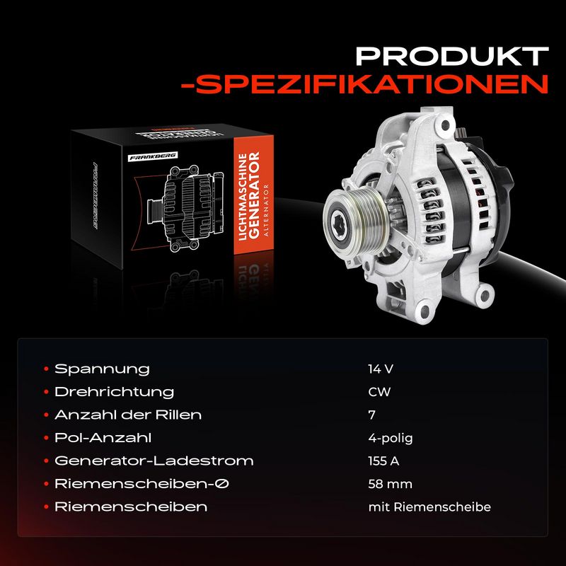 Frankberg 5481FB0001784 Alternator