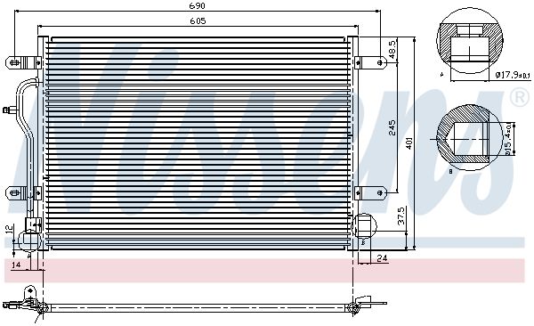 NISSENS 94665 Condenser, air conditioning