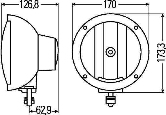 HELLA 1F3009094-142 High Beam Headlight