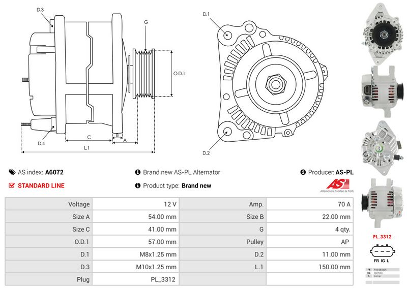 Generaator, AS-PL A6072